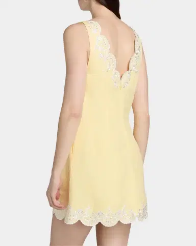 SIMKHAI Edena Embroidered Linen Mini Dress | Thumbnail 3 SIMKHAI Edena Embroidered Linen Mini Dress | Thumbnail 3