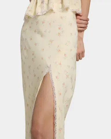 LoveShackFancy Silvia Floral Slit Midi Skirt | Thumbnail 5 LoveShackFancy Silvia Floral Slit Midi Skirt | Thumbnail 5
