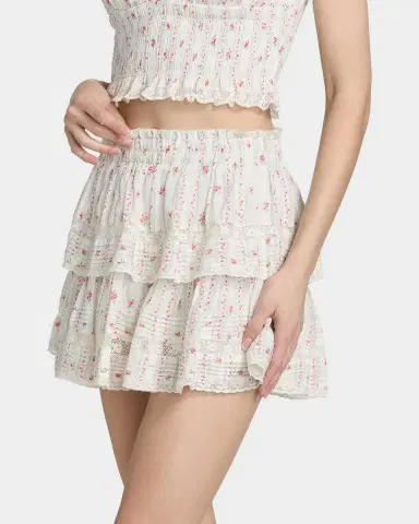 LoveShackFancy Ruffled Floral Cotton A-Line Miniskirt | Thumbnail 7 LoveShackFancy Ruffled Floral Cotton A-Line Miniskirt | Thumbnail 7