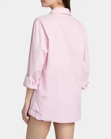 LoveShackFancy Hudley Striped Cotton Shirt | Thumbnail 3 LoveShackFancy Hudley Striped Cotton Shirt | Thumbnail 3
