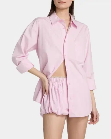 LoveShackFancy Hudley Striped Cotton Shirt | Thumbnail 4 LoveShackFancy Hudley Striped Cotton Shirt | Thumbnail 4