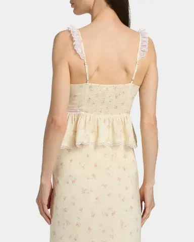 LoveShackFancy Nicoleta Floral Laced Top | Thumbnail 3 LoveShackFancy Nicoleta Floral Laced Top | Thumbnail 3
