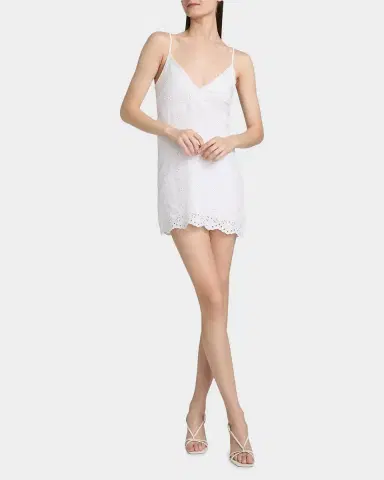 LoveShackFancy Peppy Eyelet Cotton Minidress | Thumbnail 2 LoveShackFancy Peppy Eyelet Cotton Minidress | Thumbnail 2