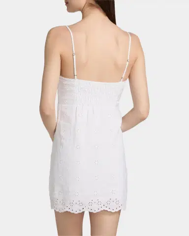 LoveShackFancy Peppy Eyelet Cotton Minidress | Thumbnail 3 LoveShackFancy Peppy Eyelet Cotton Minidress | Thumbnail 3