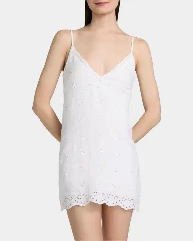 LoveShackFancy Peppy Eyelet Cotton Minidress | Thumbnail 4 LoveShackFancy Peppy Eyelet Cotton Minidress | Thumbnail 4