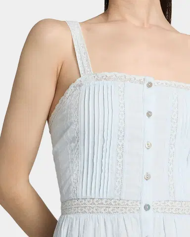 LoveShackFancy Charlize Lace Cotton Tiered Minidress | Thumbnail 5 LoveShackFancy Charlize Lace Cotton Tiered Minidress | Thumbnail 5