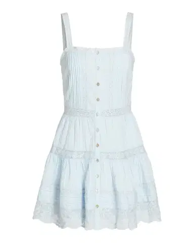LoveShackFancy Charlize Lace Cotton Tiered Minidress | Thumbnail 1 LoveShackFancy Charlize Lace Cotton Tiered Minidress | Thumbnail 1