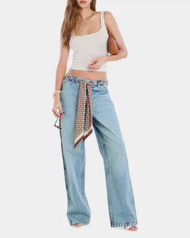 SEROYA Bond Sash Belt Baggy Jeans | Thumbnail 2 SEROYA Bond Sash Belt Baggy Jeans | Thumbnail 2
