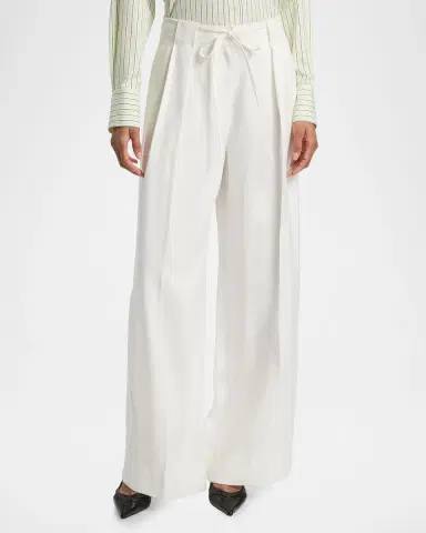 Derek Lam 10 Crosby Archer Twill Wide-Leg Self-Belt Pants | Thumbnail 4 Derek Lam 10 Crosby Archer Twill Wide-Leg Self-Belt Pants | Thumbnail 4