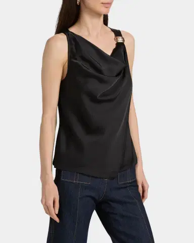Cinq à Sept Bangle Elora Cowlneck Satin Top | Thumbnail 7 Cinq à Sept Bangle Elora Cowlneck Satin Top | Thumbnail 7