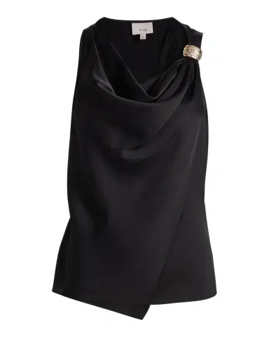 Cinq à Sept Bangle Elora Cowlneck Satin Top | Thumbnail 1 Cinq à Sept Bangle Elora Cowlneck Satin Top | Thumbnail 1