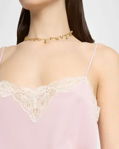 Chloé Drawstring Lace-Trim Silk Crepe De Chine Cami Top | Thumbnail 5 Chloé Drawstring Lace-Trim Silk Crepe De Chine Cami Top | Thumbnail 5