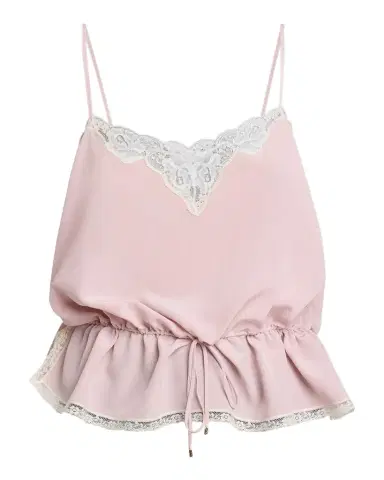 Chloé Drawstring Lace-Trim Silk Crepe De Chine Cami Top | Thumbnail 1 Chloé Drawstring Lace-Trim Silk Crepe De Chine Cami Top | Thumbnail 1