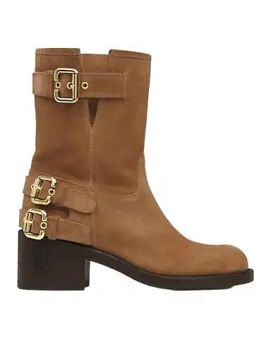 Chloé Dakota Suede Moto Ankle Boots | Thumbnail 1 Chloé Dakota Suede Moto Ankle Boots | Thumbnail 1