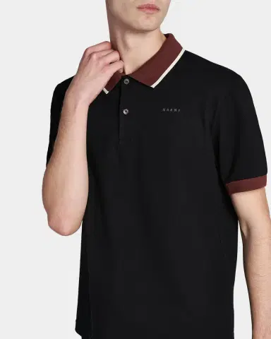 Marni Men's Short-Sleeve Cotton Pique Polo Shirt | Thumbnail 3 Marni Men's Short-Sleeve Cotton Pique Polo Shirt | Thumbnail 3