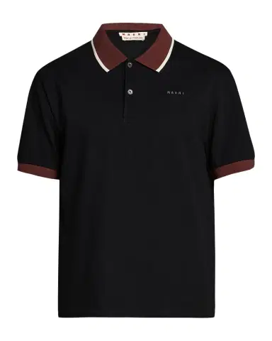 Marni Men's Short-Sleeve Cotton Pique Polo Shirt | Thumbnail 1 Marni Men's Short-Sleeve Cotton Pique Polo Shirt | Thumbnail 1