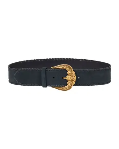 Etro Suede-Like Leather Belt with Paisley Buckle | Thumbnail 3 Etro Suede-Like Leather Belt with Paisley Buckle | Thumbnail 3