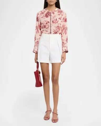 Johnny Was Ruffle-Cuff Floral Blouse | Thumbnail 2 Johnny Was Ruffle-Cuff Floral Blouse | Thumbnail 2