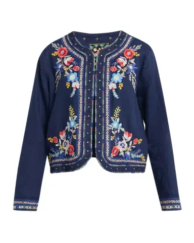 Johnny Was Floral-Embroidered Linen Bolero Jacket | Thumbnail 1 Johnny Was Floral-Embroidered Linen Bolero Jacket | Thumbnail 1