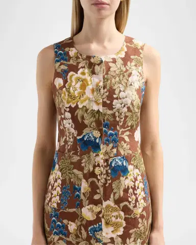 Cara Cara Rhapsody Floral Linen Mini Dress | Thumbnail 5 Cara Cara Rhapsody Floral Linen Mini Dress | Thumbnail 5