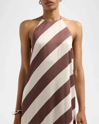 SEROYA Marci Striped Open-Back Midi Dress | Thumbnail 5 SEROYA Marci Striped Open-Back Midi Dress | Thumbnail 5