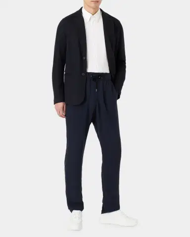 Giorgio Armani Men's Cotton Jersey Sport Shirt | Thumbnail 2 Giorgio Armani Men's Cotton Jersey Sport Shirt | Thumbnail 2