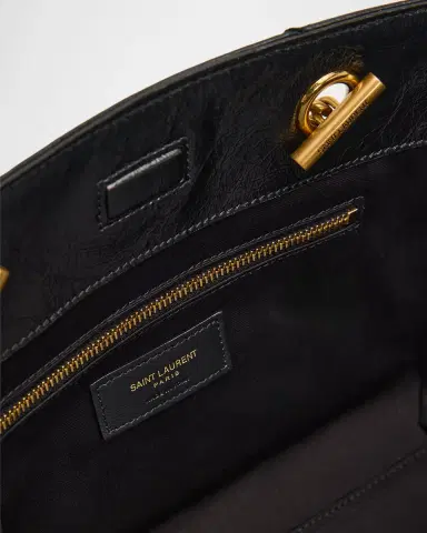 Saint Laurent Niki Small East-West Chevron Leather Shopping Bag | Thumbnail 6 Saint Laurent Niki Small East-West Chevron Leather Shopping Bag | Thumbnail 6