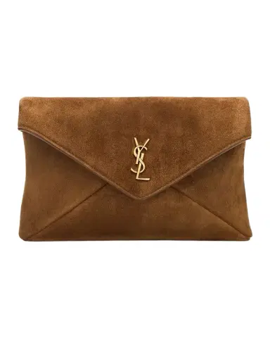 Saint Laurent YSL Envelope Bag on Chain in Suede | Thumbnail 1 Saint Laurent YSL Envelope Bag on Chain in Suede | Thumbnail 1