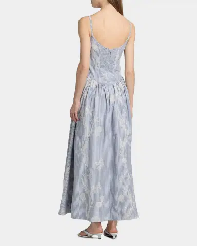 AMUR Bronte Embroidered Cotton-Blend Maxi Dress | Thumbnail 3 AMUR Bronte Embroidered Cotton-Blend Maxi Dress | Thumbnail 3
