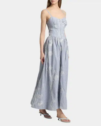 AMUR Bronte Embroidered Cotton-Blend Maxi Dress | Thumbnail 6 AMUR Bronte Embroidered Cotton-Blend Maxi Dress | Thumbnail 6