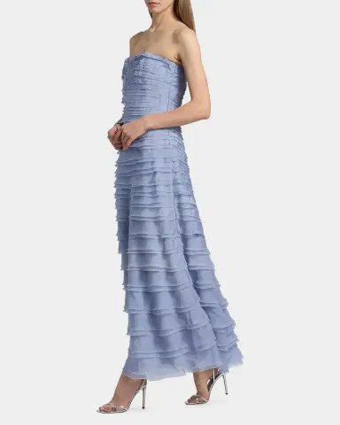 Amur Pepper Strapless Layered Gown | Thumbnail 2 Amur Pepper Strapless Layered Gown | Thumbnail 2