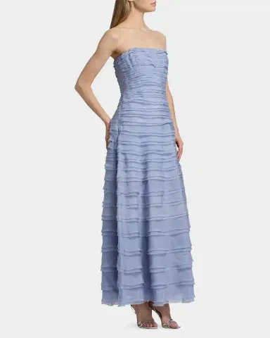 Amur Pepper Strapless Layered Gown | Thumbnail 7 Amur Pepper Strapless Layered Gown | Thumbnail 7