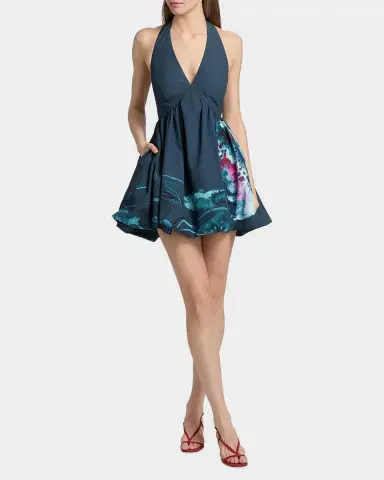 AMUR Renesmee Printed Halterneck Mini Dress | Thumbnail 2 AMUR Renesmee Printed Halterneck Mini Dress | Thumbnail 2