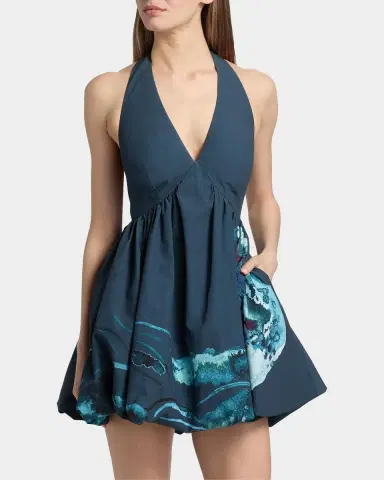 AMUR Renesmee Printed Halterneck Mini Dress | Thumbnail 4 AMUR Renesmee Printed Halterneck Mini Dress | Thumbnail 4