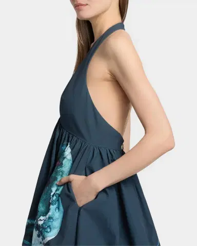 AMUR Renesmee Printed Halterneck Mini Dress | Thumbnail 5 AMUR Renesmee Printed Halterneck Mini Dress | Thumbnail 5