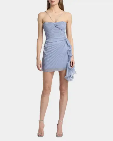 AMUR Bentley Pleated Draped Mini Dress | Thumbnail 2 AMUR Bentley Pleated Draped Mini Dress | Thumbnail 2