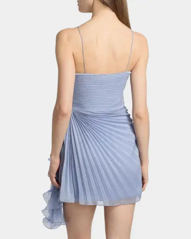 AMUR Bentley Pleated Draped Mini Dress | Thumbnail 3 AMUR Bentley Pleated Draped Mini Dress | Thumbnail 3