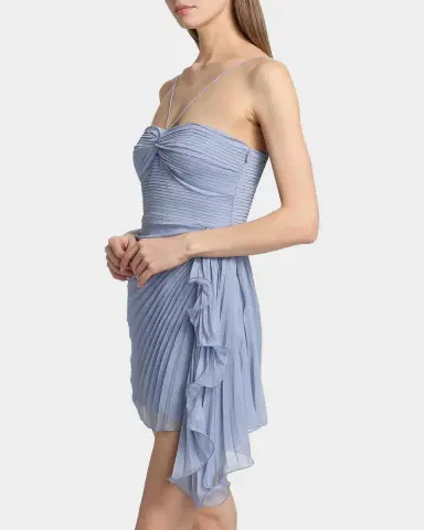 AMUR Bentley Pleated Draped Mini Dress | Thumbnail 7 AMUR Bentley Pleated Draped Mini Dress | Thumbnail 7