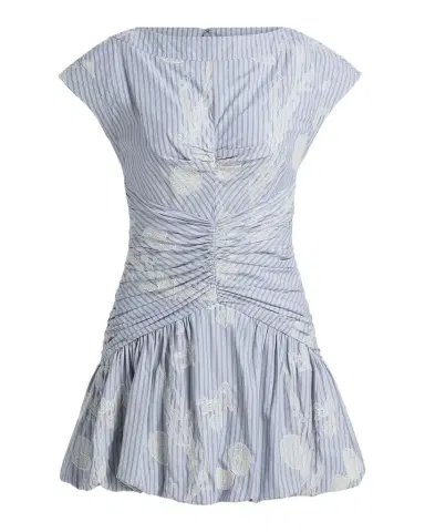 AMUR Rowyn Striped Ruched Bubble Mini Dress | Thumbnail 1 AMUR Rowyn Striped Ruched Bubble Mini Dress | Thumbnail 1