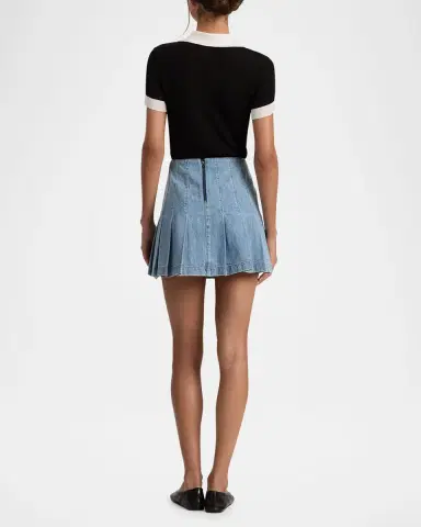 ALICE + OLIVIA Carter Denim Mini Skirt | Thumbnail 3 ALICE + OLIVIA Carter Denim Mini Skirt | Thumbnail 3