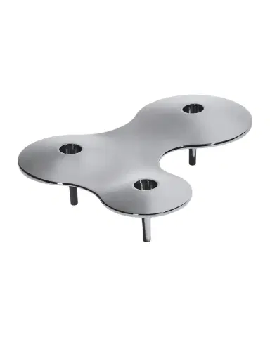 Zaha Hadid Design Cell Stainless Steel Triple Candle Holder | Thumbnail 1 Zaha Hadid Design Cell Stainless Steel Triple Candle Holder | Thumbnail 1