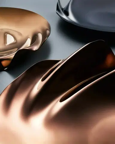 Zaha Hadid Design Serenity Stainless Steel Platter, Medium | Thumbnail 4 Zaha Hadid Design Serenity Stainless Steel Platter, Medium | Thumbnail 4