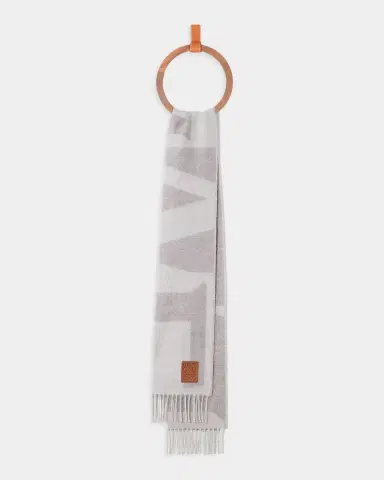 Loewe Logo Jacquard Cashmere Scarf | Thumbnail 2 Loewe Logo Jacquard Cashmere Scarf | Thumbnail 2