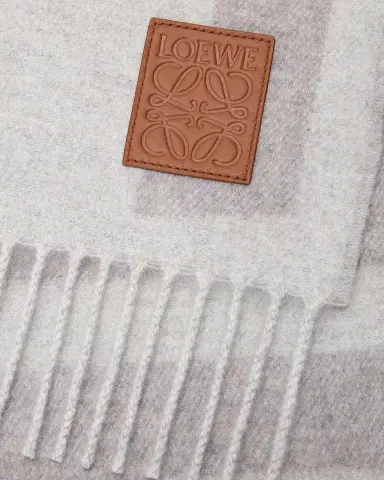 Loewe Logo Jacquard Cashmere Scarf | Thumbnail 3 Loewe Logo Jacquard Cashmere Scarf | Thumbnail 3