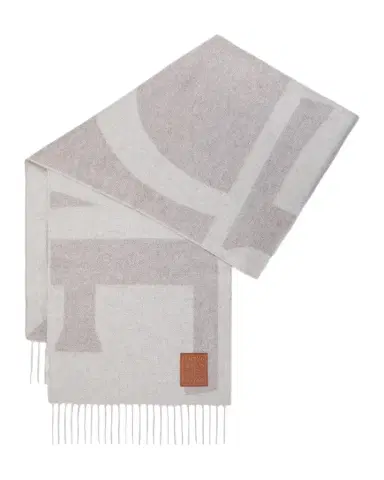 Loewe Logo Jacquard Cashmere Scarf | Thumbnail 1 Loewe Logo Jacquard Cashmere Scarf | Thumbnail 1