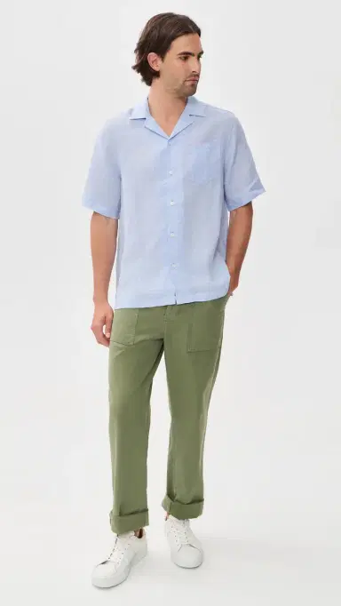 Frescobol Carioca Angelo Linen hirt Baby Blue | Thumbnail 5 Frescobol Carioca Angelo Linen hirt Baby Blue | Thumbnail 5