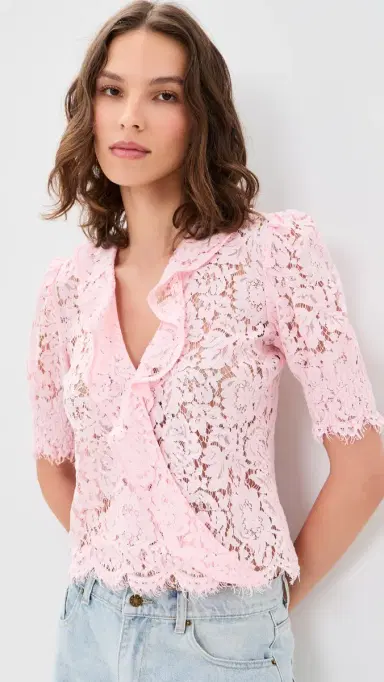 Generation Love Lulu Lace Cascade Blouse Bellini | Thumbnail 2 Generation Love Lulu Lace Cascade Blouse Bellini | Thumbnail 2