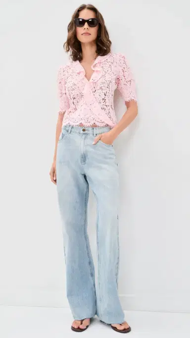 Generation Love Lulu Lace Cascade Blouse Bellini | Thumbnail 5 Generation Love Lulu Lace Cascade Blouse Bellini | Thumbnail 5
