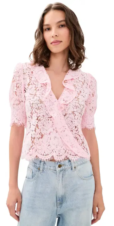 Generation Love Lulu Lace Cascade Blouse Bellini | Thumbnail 1 Generation Love Lulu Lace Cascade Blouse Bellini | Thumbnail 1