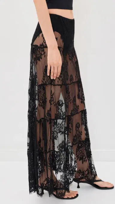 Runaway The Label Enola Tiered Lace Maxi Skirt | Thumbnail 4 Runaway The Label Enola Tiered Lace Maxi Skirt | Thumbnail 4